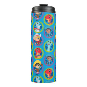 Colourful Dino Ranch Pattern Thermal Tumbler