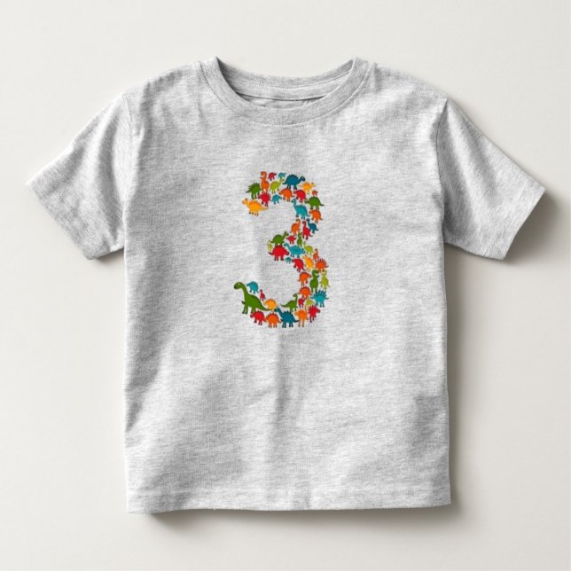 Colourful Dinosaur Baby Shirt (Front)