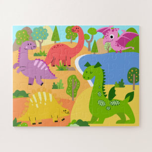 Colourful Dinosaur for Kids Fun & Play Jigsaw Puzzle