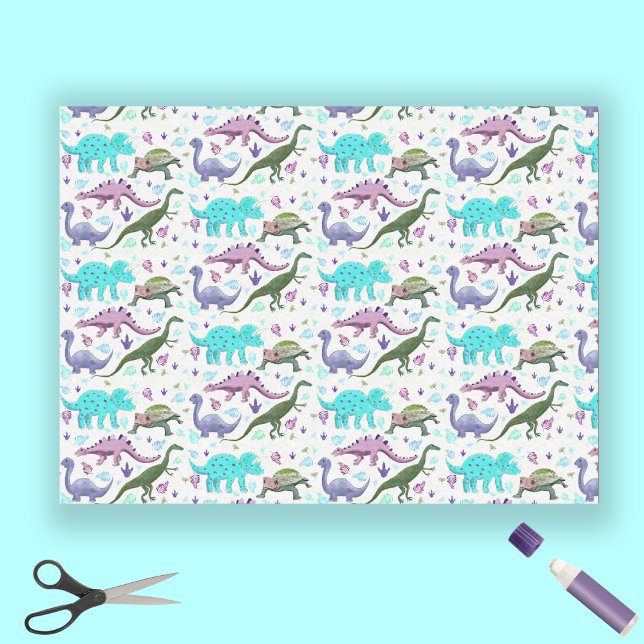 Colourful Dinosaur Mania   Tissue Paper (Creator Uploaded)