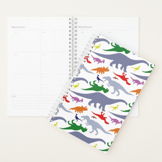 Colourful Dinosaur Pattern (Light) Planner (Display)