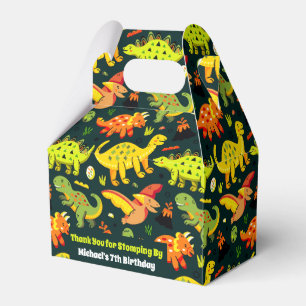 Colourful Dinosaur Pattern Party Favour Box