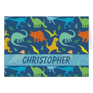 Colourful Dinosaur Pattern to Personalise