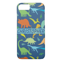 Colourful Dinosaur Pattern to Personalise