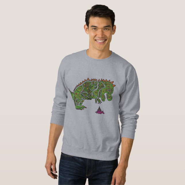 Colourful Dinosaur Sweatshirt (Front Full)