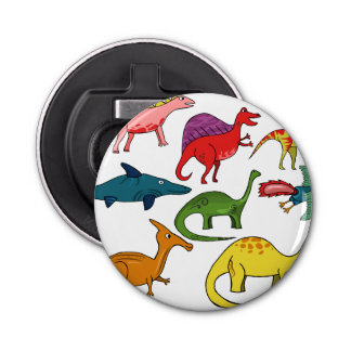 Colourful dinosaurs bottle opener