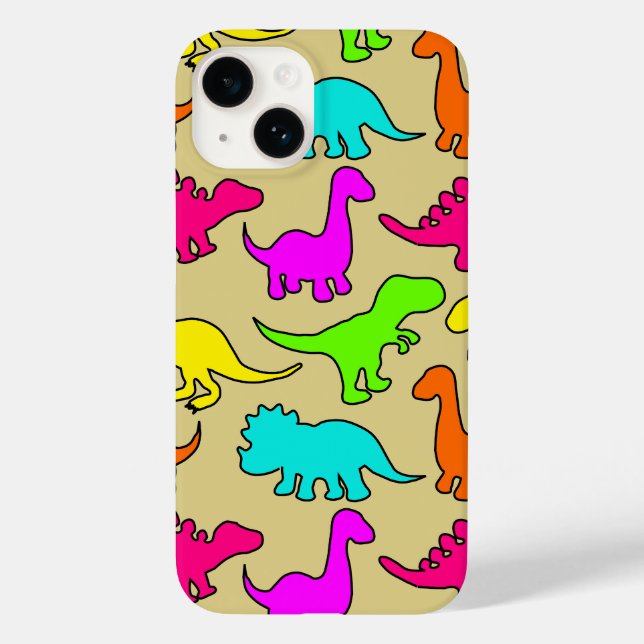 Colourful Dinosaurs Case-Mate iPhone Case (Back)