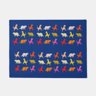 Colourful Dinosaurs  Door Mat