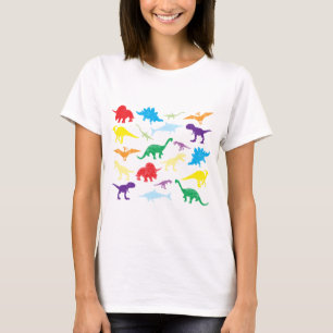 Colourful Dinosaurs Kids Pattern T-Shirt