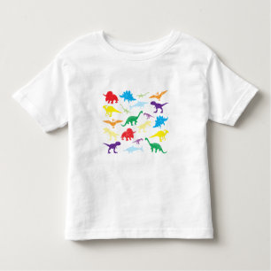 Colourful Dinosaurs Kids Pattern Toddler T-Shirt