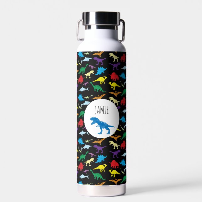 Colourful Dinosaurs Kids Pattern  Water Bottle (Front)
