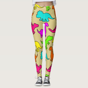 Colourful Dinosaurs Leggings