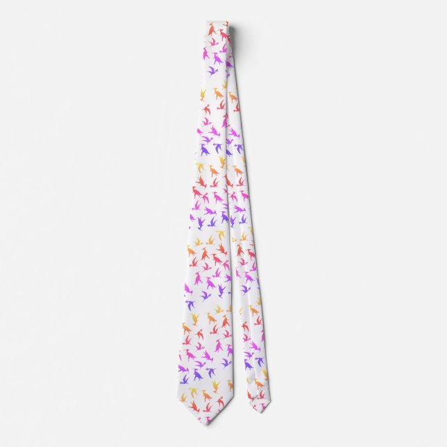 Colourful Dinosaurs Neck Tie (Front)