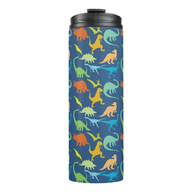 Colourful Dinosaurs Thermal Tumbler (Front)