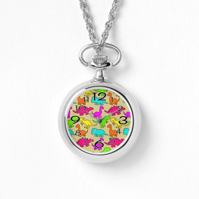 Colourful Dinosaurs Watch (Front)