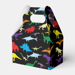 Colourful Dinosaurs Watercolor Kids Birthday Party Favour Box