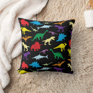 Colourful Dinosaurs Watercolor Kids Pattern Cushion