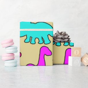 Colourful Dinosaurs  Wrapping Paper