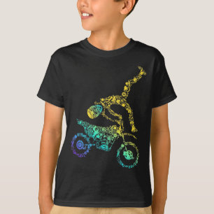 Colourful Dirt Bike Rider Motocross T-Shirt