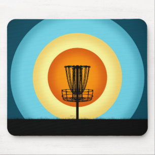 Colourful Disc Golf Basket Mouse Pad