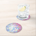 Colourful Disco Ball Round Paper Coaster<br><div class="desc">A set of round coasters featuring a multicolor disco ball! Perfect for a 1970s theme party or disco bachelorette.</div>
