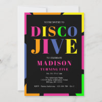 Colourful Disco Jive Turning Five Birthday Party