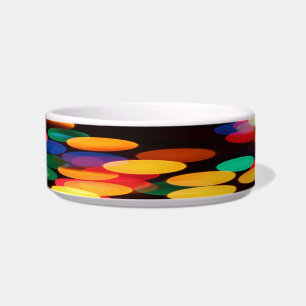 Colourful Discs of Light Cat or Dog Bowl