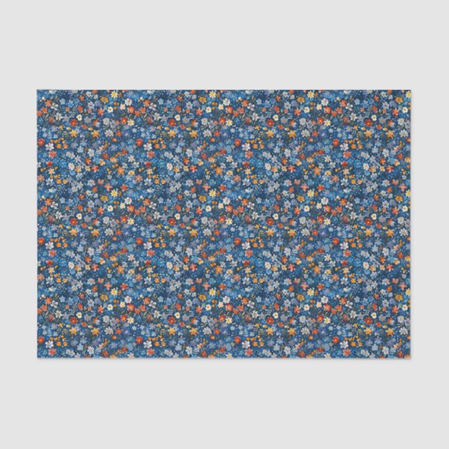 Colourful Ditsy Floral Patterned Tissue Paper (Front)