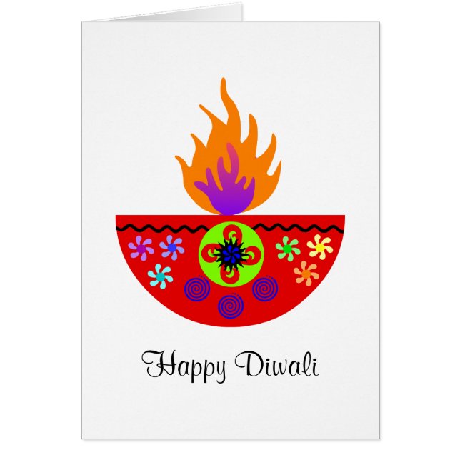 Colourful Diwali Lamp Diya (Front)