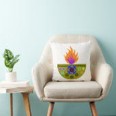Colourful Diwali Lamp Diya Cushion (Chair)