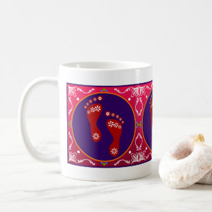 Colourful Diwali Rangoli With Footprint Coffee Mug
