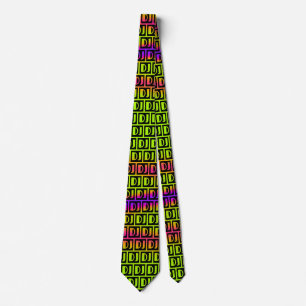 colourful DJ design Tie