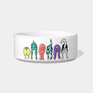 Colourful Dog Butts Bowl