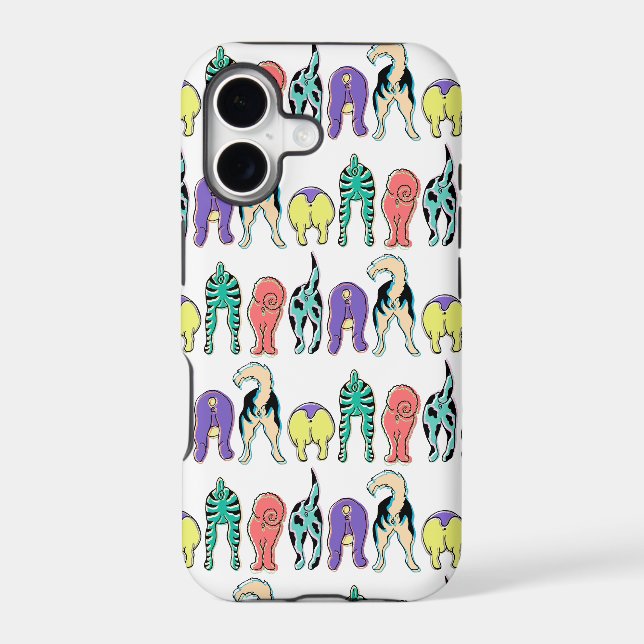 Colourful Dog Butts Pattern (Back)