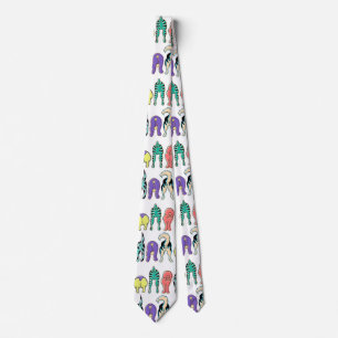 Colourful Dog Butts Pattern Tie