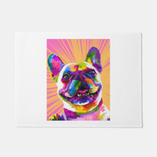 Colourful dog design doormat