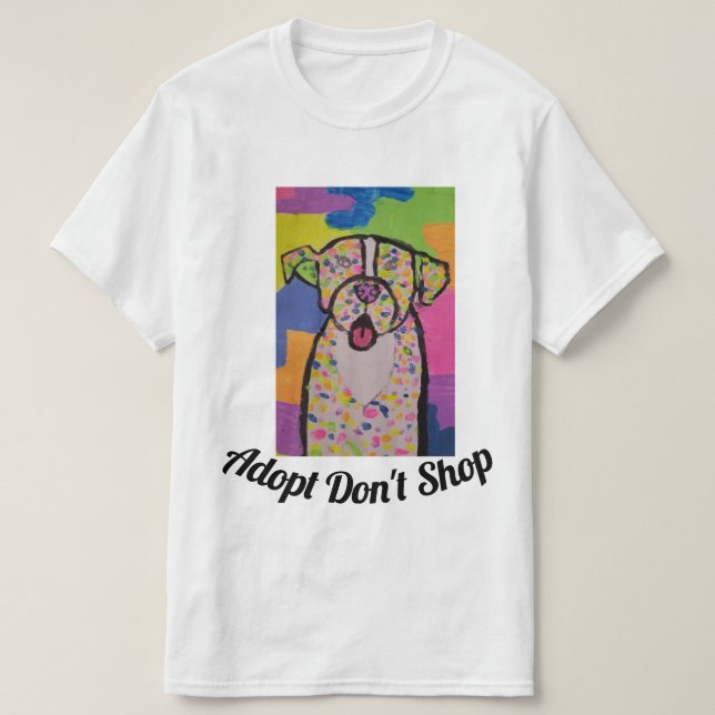 Colourful dog design on men's t-shirt (Design Front)