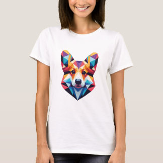 Colourful Dog Face T-Shirt