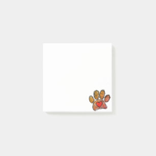 Colourful Dog Lover Drawing Watercolor Post-it Notes