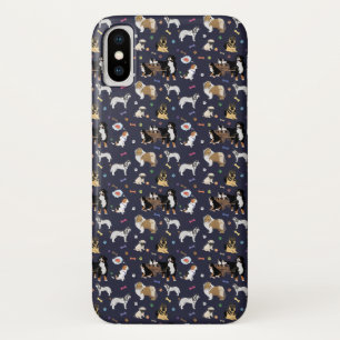 Colourful Dog Pattern iPhone X Case
