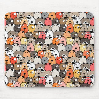 Colourful dog pattern mouse pad
