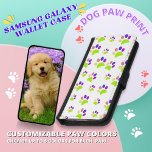 Colourful Dog Paw Print Design, Editable Paw Colou Samsung Galaxy S5 Wallet Case<br><div class="desc">Start your day Pawsitively. Carry your mobile phone with adorable dog paw print design. Suitable for daily use or as a gift for dog and pet lovers. Customisable Paw Colours: The paw prints are fully editable, allowing you to change up to 5 colours for each dog paw. Express your personality...</div>