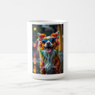 Colourful Dog Pop Art Splash Coffee Mug