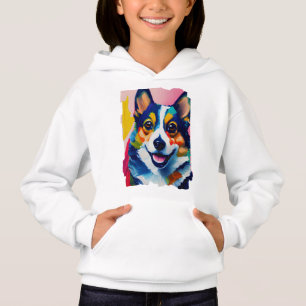 Colourful Dog Portrait - Corgi Painting