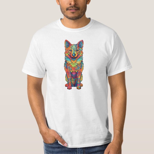 Colourful Dog T-Shirt (Front)