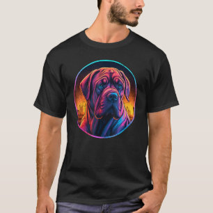 Colourful Dogue De Bordeaux Dog Dad Mom Graffity T-Shirt