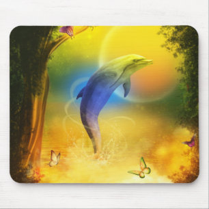 Colourful Dolphin Mouse Pad