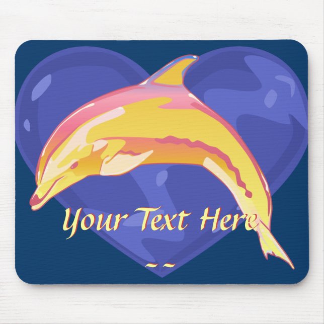 Colourful Dolphin Mousepad (Front)