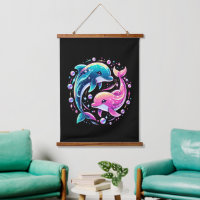 Colourful Dolphin Ocean Art Vibrant Sea Animal Lov
