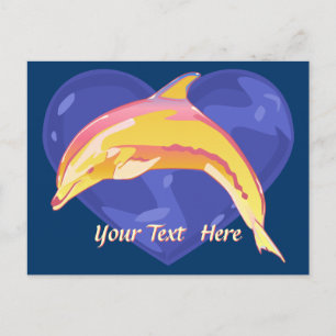 Colourful Dolphin Postcard